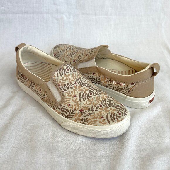 Taos Rubber Soul Slip-On Sneaker, Tan Branch Size 10 - Picture 2 of 9